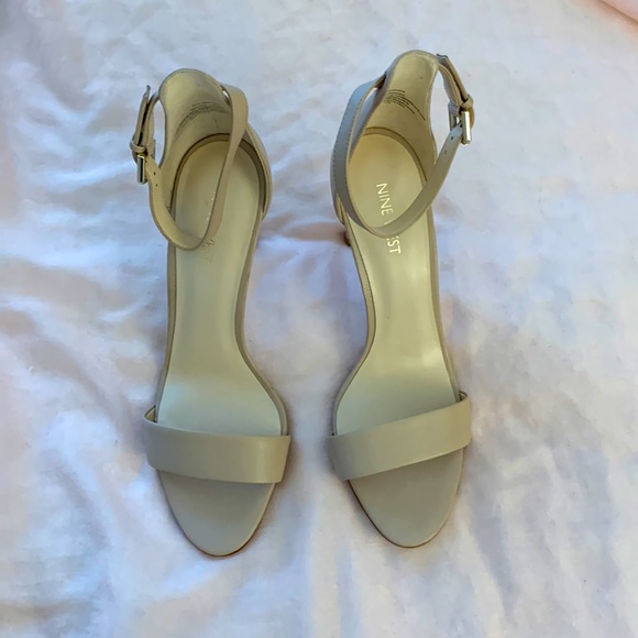 Nine West- Teeya Beige Sandal Heel - Picture 1 of 3
